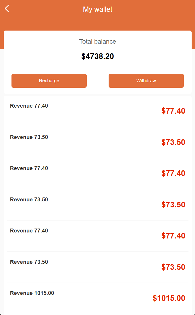 Withdrawal screenshot